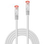 Lindy Câble réseau RJ45 Catégorie 6 S/FTP blindé, contacts plaqués or, 0.3 m, blanc