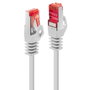 Lindy Câble réseau RJ45 Catégorie 6 S/FTP blindé, contacts plaqués or, 0.3 m, blanc