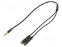 GEMBIRD Câble Jack 3,5mm 4pin vers 2x socle, 0,2m, noir