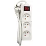 Bloc ménager 3 prises 2P+T GAO avec interrupteur, câble 1 m, protection enfants, conforme NF