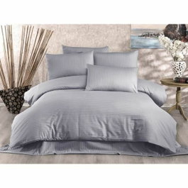 BigBuy Home Parure de couette Gris 3 Pièces (220 x 240 cm)
