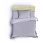 Parure de lit King Gris, 1 housse de couette 220 x 240 cm + 2 taies d'oreiller 60 x 60 cm, 70% polyester 30% coton, 120 fils, lavable machine