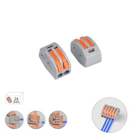 WOLFPACK LINEA PROFESIONAL Lot de 24 réglettes de connexion électrique rapide 2 pôles 32 A