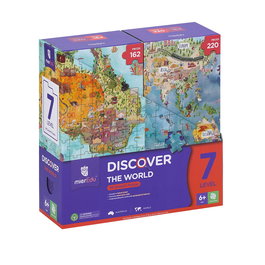 Mieredu Puzzle Évolutif 'Découvrons Le Monde' 382 Pièces - Anglais/Espagnol - Puzzle Educatif Enfant +6 Ans