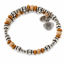 Alex And Ani Bracelet Duna Finition Plaque Vieillie Gris