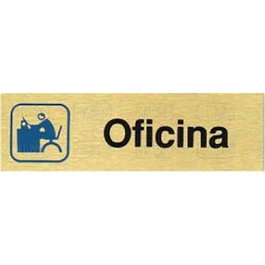 DUVER Plaque de signalisation de bureau en aluminium, Or