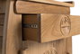 Table de Chevet en Bois Massif de Teca 60 cm de Haut avec 1 Tiroir et 1 Porte - Design Oriental Artisanal - GINER Y COLOMER