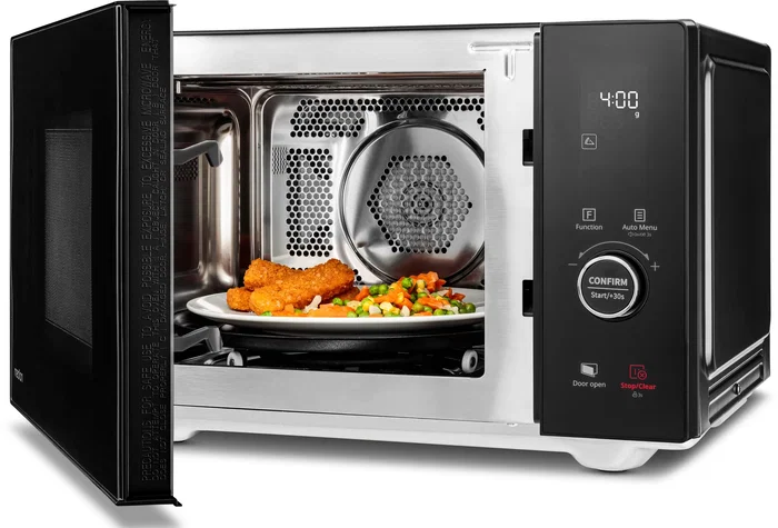 MEDION MD12041 Four Micro-ondes 4 en 1 25 L avec Fonction Gril et Convection, Noir