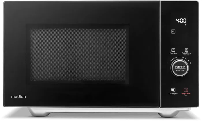 MEDION MD12041 Four Micro-ondes 4 en 1 25 L avec Fonction Gril et Convection, Noir