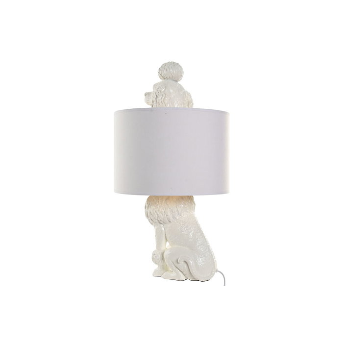 Home ESPRIT Lampe de bureau Chien Blanc et Doré
