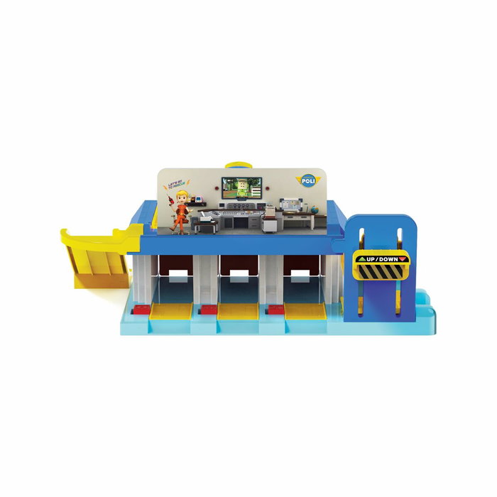 Silverlit Playset QG - Garage mini véhicules Robocar Poli avec 1 véhicule inclus