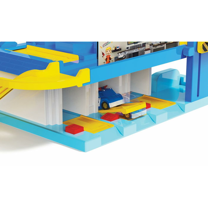 Silverlit Playset QG - Garage mini véhicules Robocar Poli avec 1 véhicule inclus