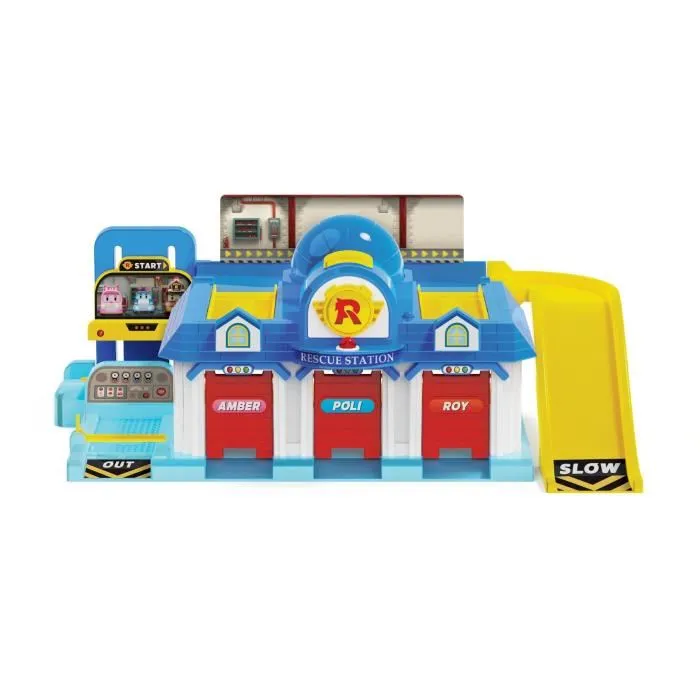 Silverlit Playset Quartier Général Robocar Poli - Garage avec ascenseur manuel, rampe et véhicule inclus - Jouet dès 3 ans Silverlit Playset Quartier Général Robocar Poli - Garage avec ascenseur manuel, rampe et véhicule inclus - Jouet dès 3 ans
