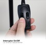 GSC Evolution Lampe de pied Serie Nawis 1760mm E27 avec liseuse E14 Noir