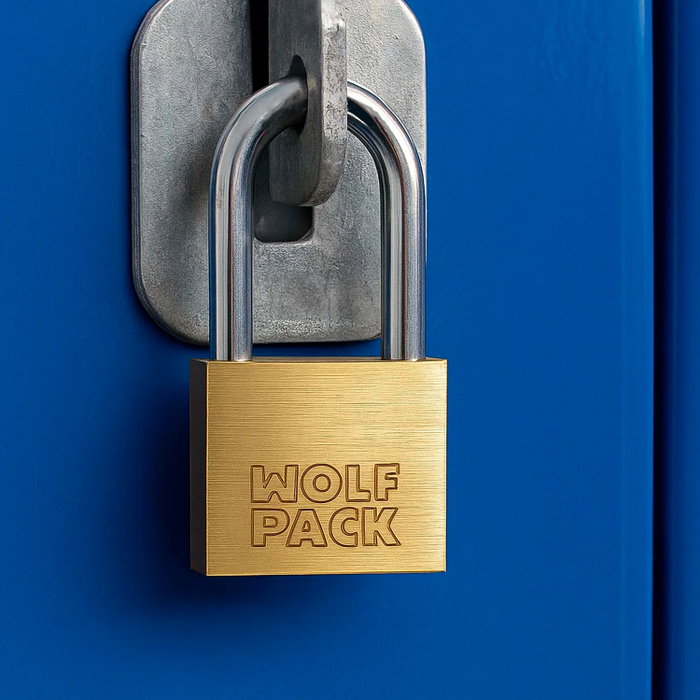 WOLFPACK LINEA PROFESIONAL Cadenas laiton anse longue 30 mm clés identiques n°2