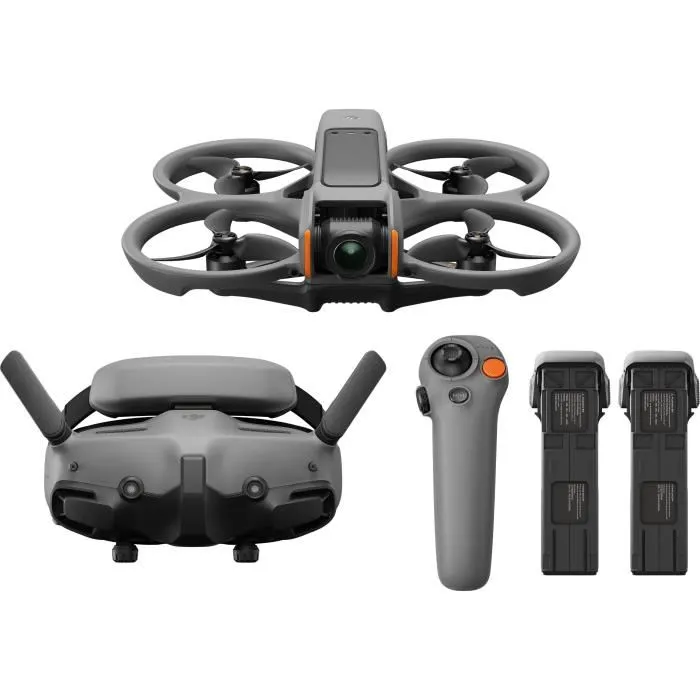 DJI - Pack Avata 2 | Drone FPV avec Goggles 3 et RC Motion 3 | Stabilisateur, Casque, 3 Batteries, Station de Recharge, Sac