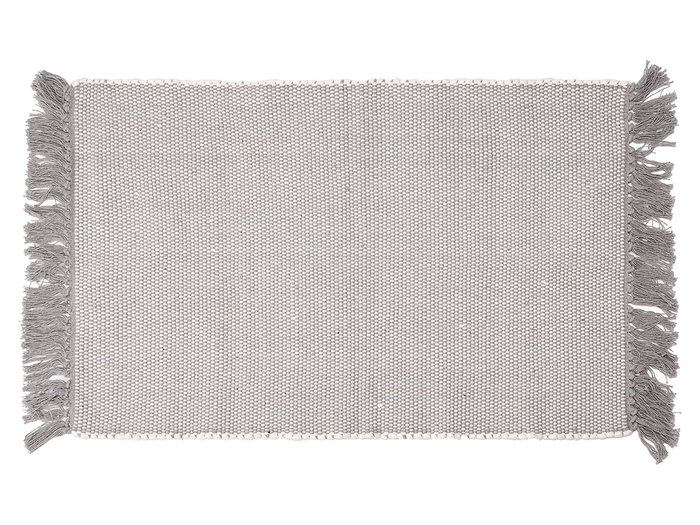 Giftdecor Tapis Artisanal Gris Clair 110x60cm Polyester-Coton (Set de 8)
