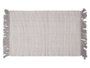 Giftdecor Tapis Artisanal Gris Clair 110x60cm Polyester-Coton (Set de 8)