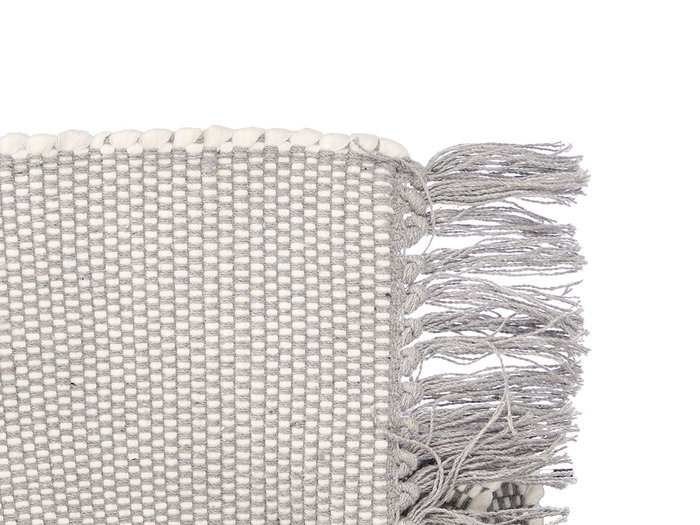 Giftdecor Tapis Artisanal Gris Clair 110x60cm Polyester-Coton (Set de 8)