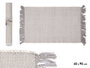 Giftdecor Tapis Artisanal Gris Clair 110x60cm Polyester-Coton (Set de 8)