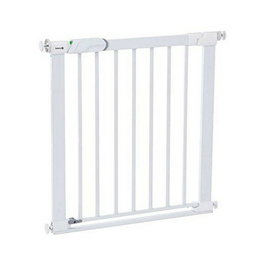 Safety 1st Barrière de sécurité enfant Easy Close - Technologie SecureTech - Double verrouillage - Installation par pression 4 points - Métal blanc réglable 73 à 80 cm