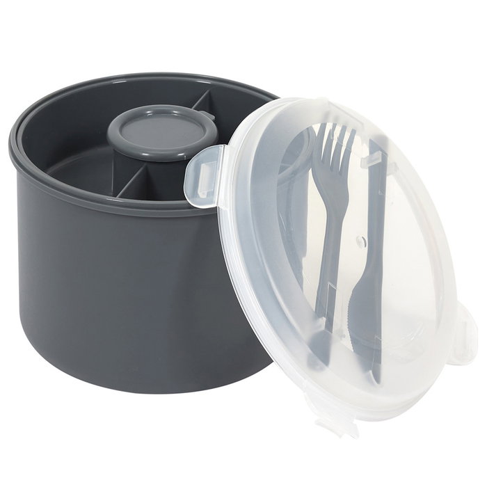Cook Concept Fiambrera cylindrique à 2 étages avec couverts Cook Concept Fiambrera cylindrique à 2 étages avec couverts