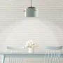 Lampadaire Suspendu Averie - Design Moderne, Abat-Jour en Métal avec Décor Bois - Disponible en Blanc, Vert Olive, Saumon et Turquoise [SKD-P1013-W]