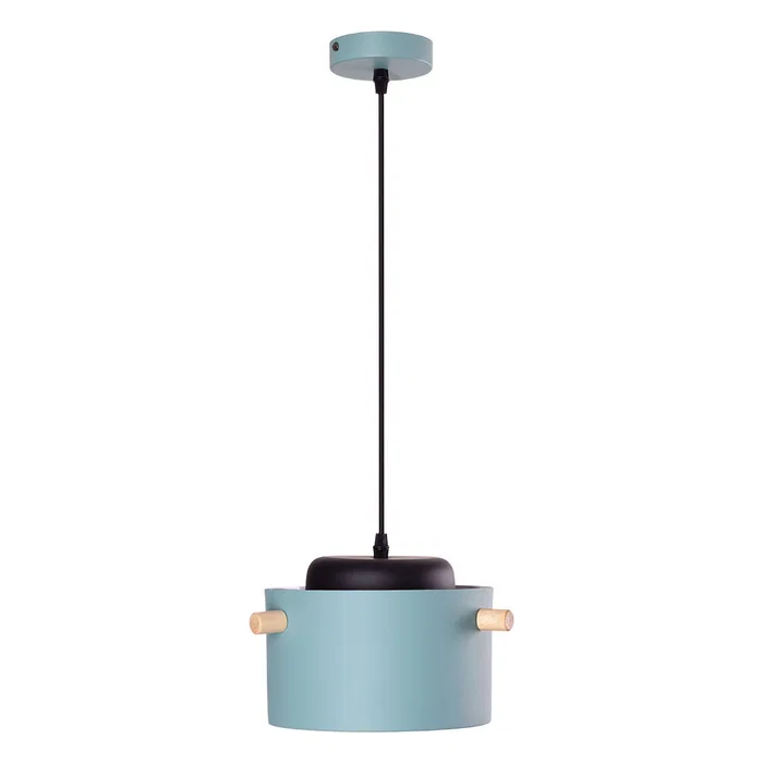 Lampe Suspendue Averie SKD-P1013-W Métal Bois Design Moderne Blanc Vert Olive Saumon Turquoise