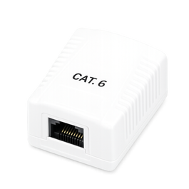 Phasak Rosette de surface Cat.6 UTP 1 port femelle RJ45 PHK 1010