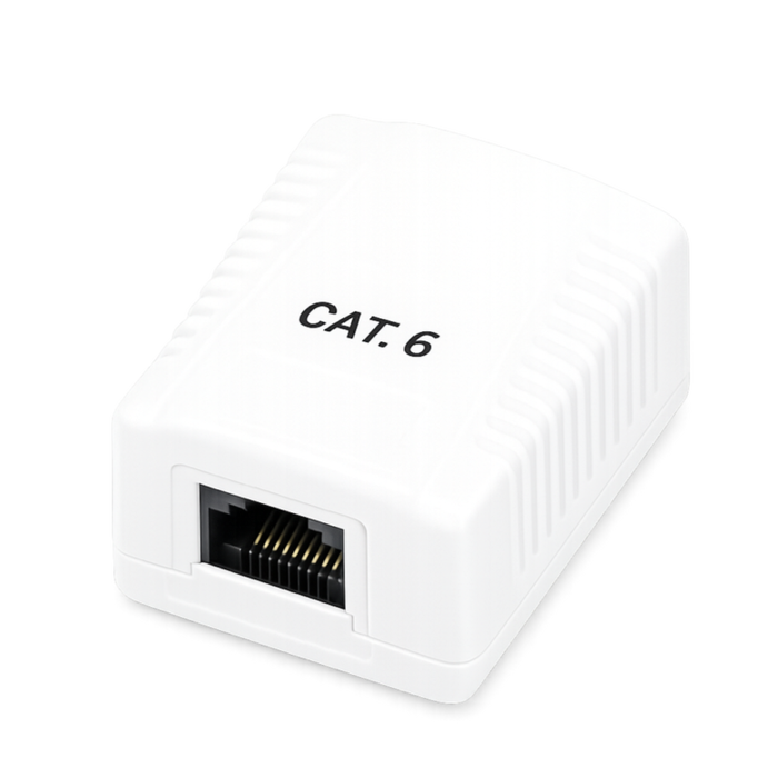 Phasak Rosette de surface Cat.6 UTP 1 port femelle RJ45 PHK 1010 Phasak Rosette de surface Cat.6 UTP 1 port femelle RJ45 PHK 1010