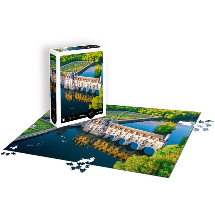 Sentosphere Puzzle Calypto 1000 Pièces - Château de Chenonceau en Touraine - Toucher Soyeux - À Partir de 9 Ans