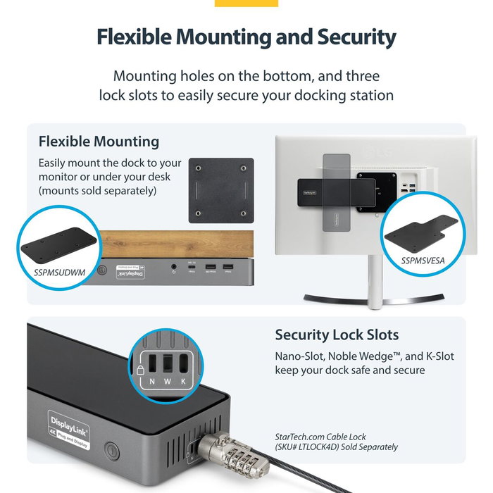 Hub USB Startech DK30C2DPEPRUE Gris