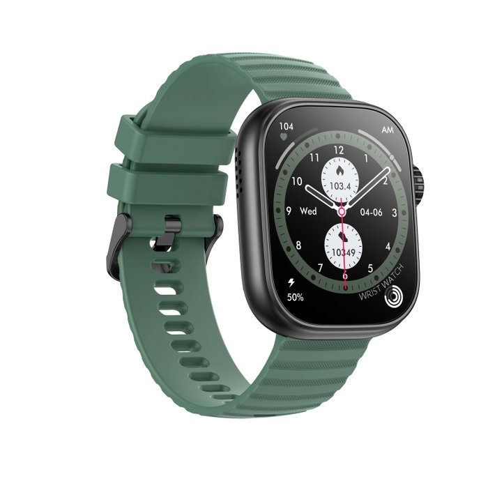 myPhone Watch Tool Smartwatch Noir Vert - Étanche IP67, 2.01" Bluetooth 5.1, Moniteur Cardiaque, Podomètre