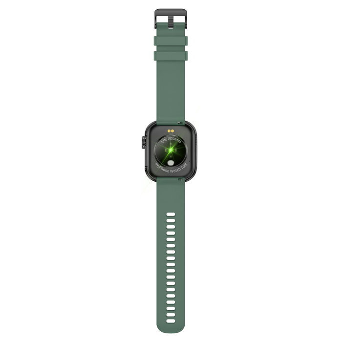 myPhone Watch Tool Smartwatch Noir Vert - Étanche IP67, 2.01" Bluetooth 5.1, Moniteur Cardiaque, Podomètre
