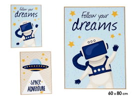 GIFTDECOR Tableau Enfant Espace 60x80cm (Lot de 2)