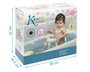 KioKids Siège de Baignoire Sécurité Bébé Blanc, Détecteur de Température >38°C, 5 Ventouses, Confort Accru, Âge +12 Mois, Collection Purewhite