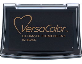 Tsukineko VERSACOLOR Almohadilla d'encre noire opaque 95x65mm