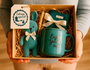 Innspiro Kit 4 Tampons Bois Naissance et Bienvenue Bébé avec Encre Bleu Océan