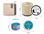 Innspiro Kit 4 Tampons Bois Naissance et Bienvenue Bébé avec Encre Bleu Océan