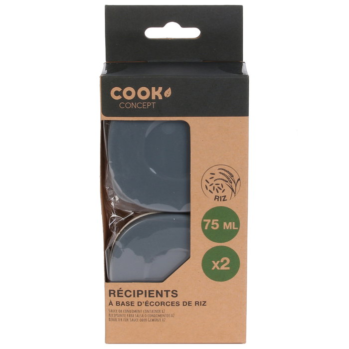 Cook Concept Lot de 2 Mini Bocaux Hermétiques 75 ml Cook Concept Lot de 2 Mini Bocaux Hermétiques 75 ml