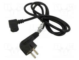 AKYGA Câble d'alimentation H03VV-H 3x0,75mm² 1,5m noir