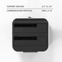 QOLTEC Station d'accueil USB 3.0 pour HDD et SSD, noir