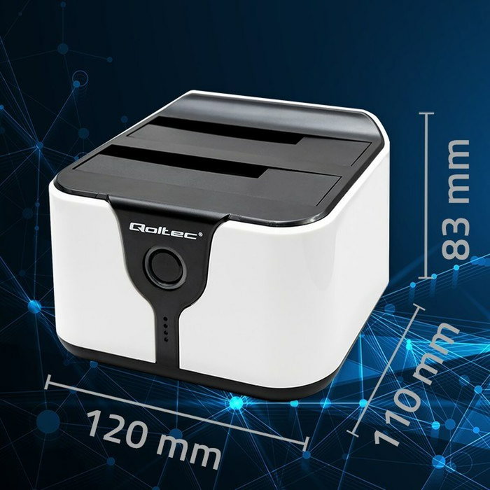 QOLTEC Station d'accueil USB 3.0 pour HDD et SSD, noir QOLTEC Station d'accueil USB 3.0 pour HDD et SSD, noir