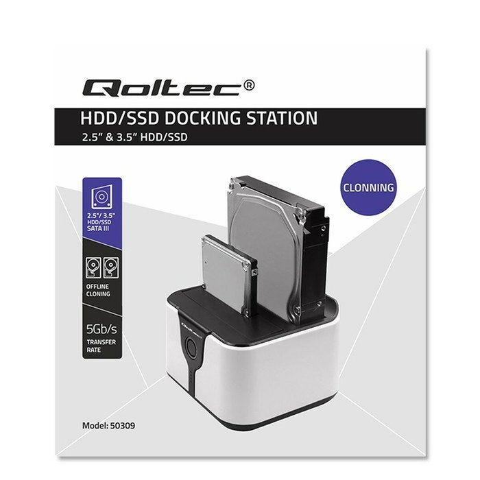 QOLTEC Station d'accueil USB 3.0 pour HDD et SSD, noir QOLTEC Station d'accueil USB 3.0 pour HDD et SSD, noir