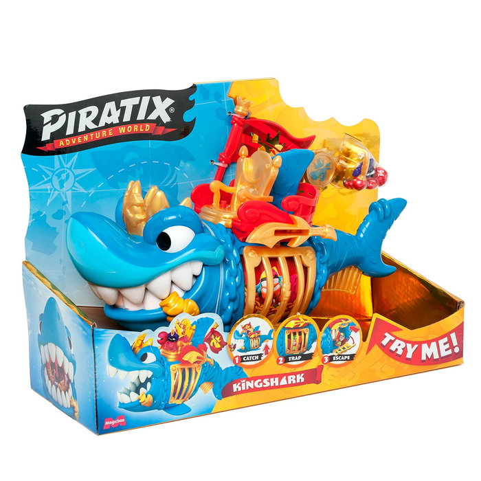 Magic Box Jeu de Figurine Action Piratix Superthings - King Shark Ppxsp112In10 - Jeu d'Aventure en Espagnol pour Enfant dès 3 Ans Magic Box Jeu de Figurine Action Piratix Superthings - King Shark Ppxsp112In10 - Jeu d'Aventure en Espagnol pour Enfant dès 3 Ans