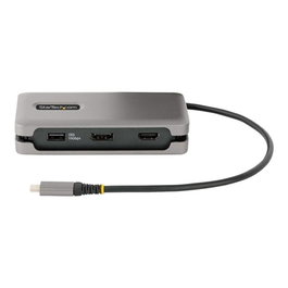 Startechcom Station d'accueil USB-C 3.2 Gen 2 avec HDMI, DisplayPort, Ethernet Gigabit, 4K 60Hz, 100W Power Delivery, Gris