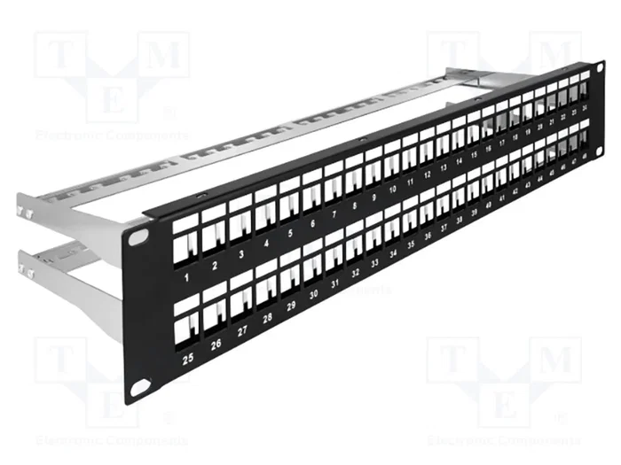DELOCK Panneau de brassage Keystone 2U 19 pouces noir DELOCK Panneau de brassage Keystone 2U 19 pouces noir