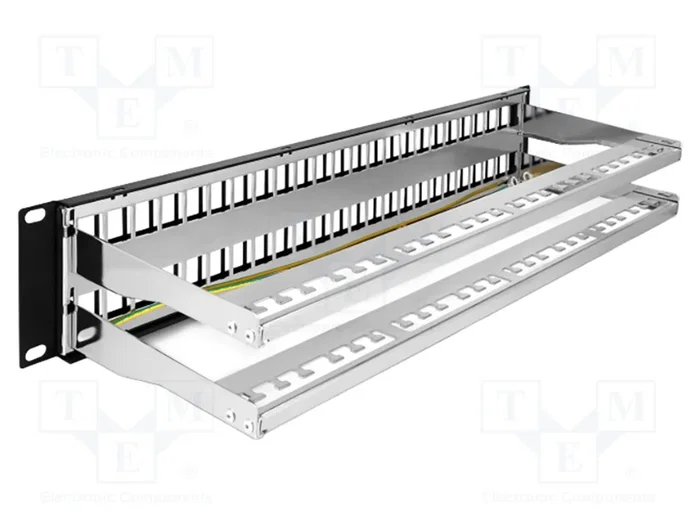 DELOCK Panneau de brassage Keystone 2U 19 pouces noir DELOCK Panneau de brassage Keystone 2U 19 pouces noir