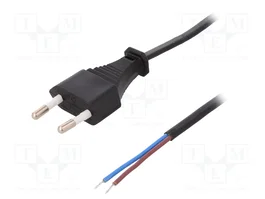 LOGILINK Câble d'alimentation H03VV-F noir 1,5m CEE 7/16 (C)