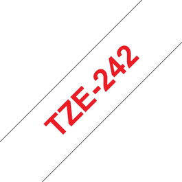 Brother Ruban TZE-242 Rouge sur blanc